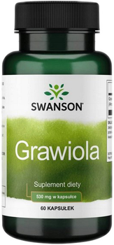 Suplement diety Swanson Graviola 530 mg 60 kapsułek (87614117676)