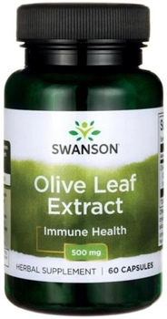 Swanson Olive Leaf- Liść Olwiny 500mg 60 kapsułek (87614141589)