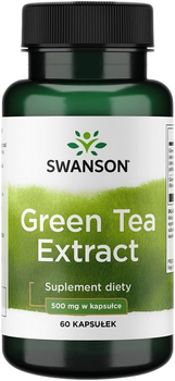 Екстракт зеленого чаю Swanson 500 мг 60 капсул (87614140995)