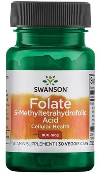 Харчова добавка Swanson Folian Quatrefolic 800 мг 30 капсул (87614027142)