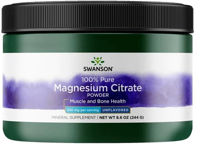 Swanson Cytrynian Magnezu 100% Czystości 244g (87614117546)