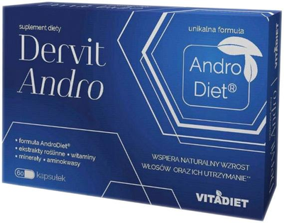Харчова добавка Vitadiet Dervit Andro 60 капсул проти випадання волосся вкл. (5900425005794)