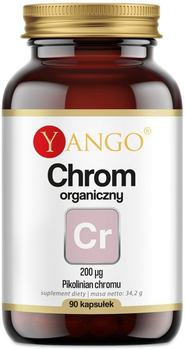 Харчова добавка Yango Organic Chromium 90 капсул (5904194060558)