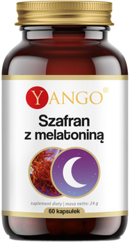 Харчова добавка Yango Saffron з мелатоніном 60 капсул (5904194061944)