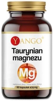 Харчова добавка Yango Таурат магнію 470 мг 60 капсул Стрес (5903796650440)