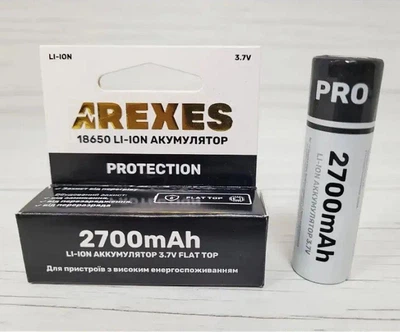 Аккумулятор Arexes 18650 Li-Ion 2700 mAh, 3.7v