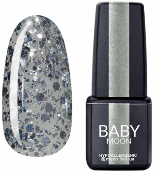 Гель-лак для ногтей - Baby Moon Dance Diamond Gel Polish 019 - Серебряный глиттер (980011-1265804-2)
