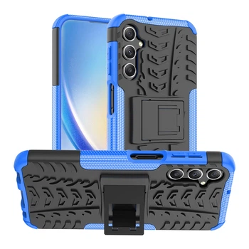 Чехол Armor для Samsung Galaxy A24 / A245 бампер противоударный с подставкой Blue