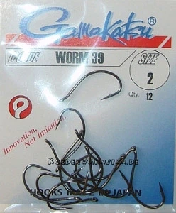 Крючок GAMAKATSU WORM 39 №04, 12шт,26790