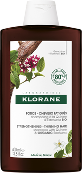 Зміцнювальний шампунь Klorane проти випадіння волосся з хініном і органічним едельвейсом 400 мл (3282770141283)