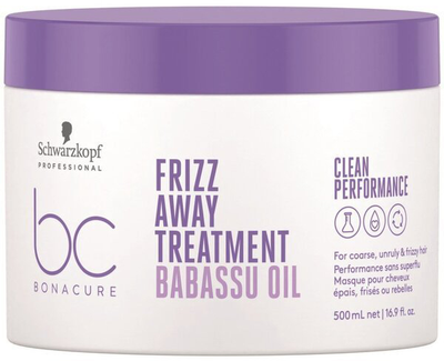 Schwarzkopf Professional Bonacure Frizz Away maska wygładzająca włosy twarde, niesforne i puszące się 500 ml (4045787726756)