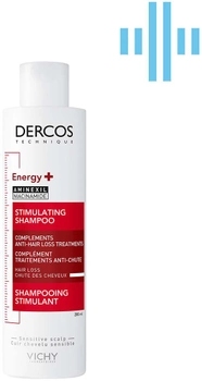 Тонізуючий шампунь Vichy Dercos Energy+ для боротьби з випадінням волосся 200 мл (3337871311292)