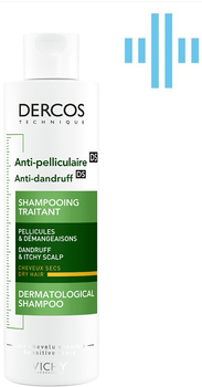 Шампунь Vichy Dercos проти лупи посиленої дії для сухого волосся 200 мл (3337871330262)