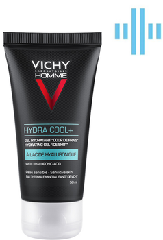 Зволожувальний гель Vichy Homme Hydra Cool з охолоджувальним ефектом для контуру очей 50 мл (3337875586078)