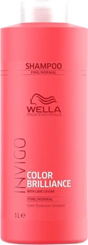 Шампунь Wella Professionals Invigo Brilliance Fine для яскравості фарбованого нормального й тонкого волосся з ікрою лайма 1000 мл (8005610634197)