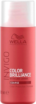 Wella Professionals Invigo Brilliance Gruby szampon do rozjaśniania włosów farbowanych twardych z kawiorem z limonki 50 ml (8005610634227)