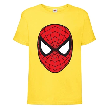 Футболка детская Марвел (Marvel & DC) желтая (spiderman-yellow) 164 см