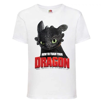 Футболка детская Как приручить дракона (DRAGONS) белая (dragon-05-white) 164 см.