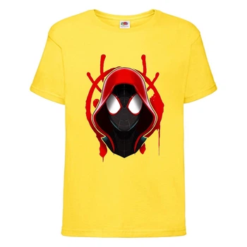 Футболка детская Марвел (Marvel & DC) желтая (spiderman-001-yellow) 104 см