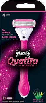 Maszyna Wilkinson Sword Quattro Women z 1 wymiennym wkładem (4027800538003)