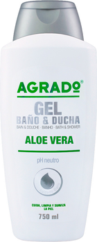 Гель для ванни та душу Agrado Aloe Vera Bath and Shower Gel з алое вера 750 мл (8433295043827)