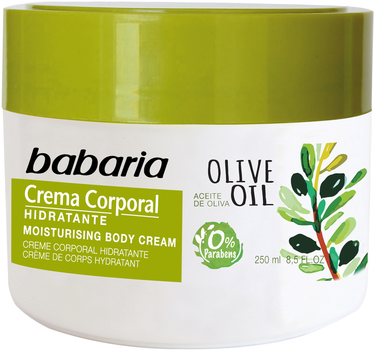 Зволожувальний крем для тіла Babaria з оливковою олією 250 мл (724995) (8410412020299)