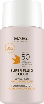 Сонцезахисний суперфлюїд ВВ з тонувальним ефектом Babe Laboratorios SPF 50 для всіх типів шкіри 50 мл (8436571631114)