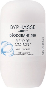 Rolkowy dezodorant Byphasse z kwiatami bawełny 48 godzin 50 ml (8436097095124)