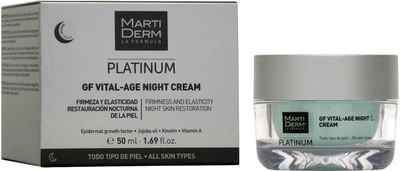 Krem na noc MartiDerm Platinum Gf Vital Age Krem na noc Anti-Aging 50 ml (8437015942285)