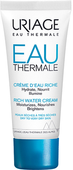 Крем для обличчя Uriage Eau Thermale Rich Water Cream Збагачений зволожувальний 40 мл (3661434004995)