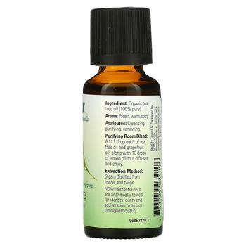 Эфирное масло NOW Organic Essential Oils Tea Tree, 30 мл
