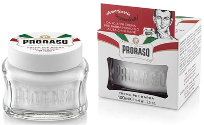 Krem do goleniem dla wrażliwej skóry Proraso z ekstraktem z zielonej herbaty i owsa 100 ml (8004395000036)