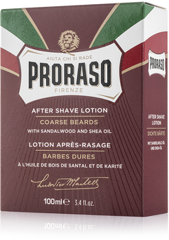 Живильний лосьйон після гоління Proraso для жорсткої щетини з олією Ши та сандаловою олією 100 мл (8004395004720)