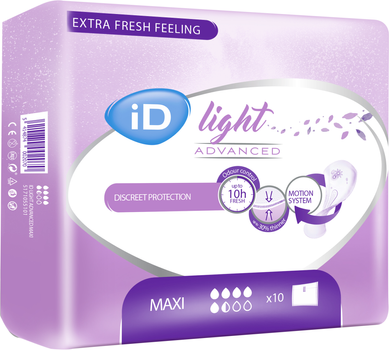 Podkładki urologiczne iD Light Maxi 10 szt. (5414874002070)