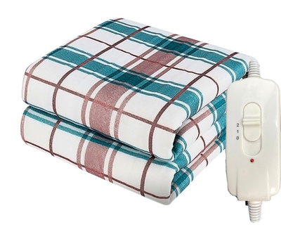 Электропростынь с подогревом 80х160 см Electric blanket односпальная , 500г/м, 2 года гарантии, в клеточку, арт.1057