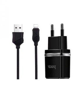 Зарядное устройство Hoco C12 Lightning Black