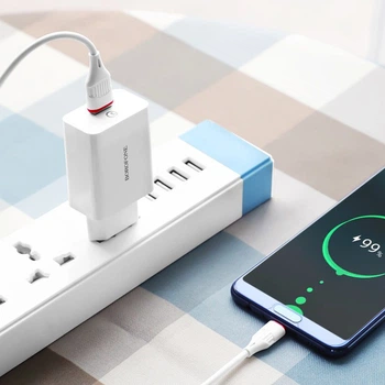 Зарядное устройство Borofone BA21A QC 3.0A 18W White
