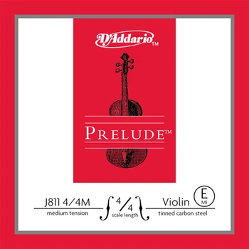 Струна Ми для скрипки D'Addario Prelude Violin Single E String 4/4 Scale Medium Tension