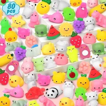 Набір іграшок-сюрпризів антистрес Сквіші Squishies - 80 шт в коробці