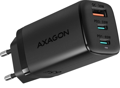 Мережевий зарядний пристрій Axagon ACU-DPQ65 Black