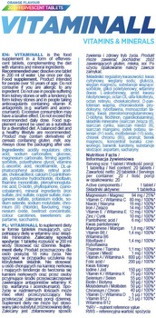 Allnutrition Vitaminal Tabletki Musujące 20 tabletek (5902837738840)