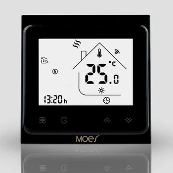Регулятор водяної теплої підлоги Wi-fi Moes Black (BHT-002-GALWB)