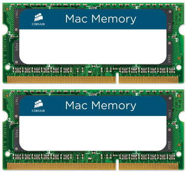 Pamięć RAM Corsair SODIMM DDR3-1600 16384MB PC3-12800 (Kit of 2x8192) Mac Memory (CMSA16GX3M2A1600C11)