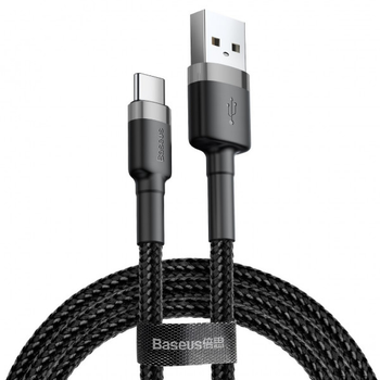 Кабель USB to Type-C Baseus Cafule 2A 2m 480Mbps Rapid Charge Data Cable, чёрный