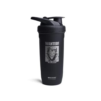 Шейкер спортивный SmartShake из нержавеющей стали 900 мл для коктейлей черный