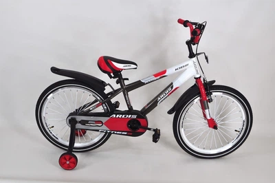 Дитячий велосипед Ardis Fitness 20" чорно-біло-рожевий із бічними колесами