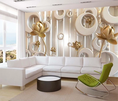 3D Фото Шпалери PHOTODECOR "3D Квіти та кола"