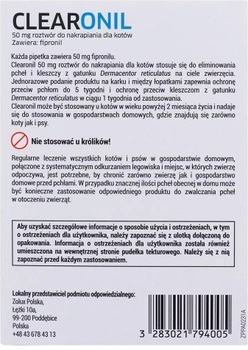 Krople przeciw pchłom i kleszczom Francodex 3 x 50 mg (DLKFRXPIE0001)