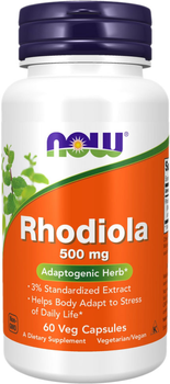 Харчова добавка Now Foods Родіола 500 мг 60 капсул (733739047540)