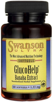 Swanson Gluco Help 1.33mg 60 kapsułek Żelowe (87614026596)